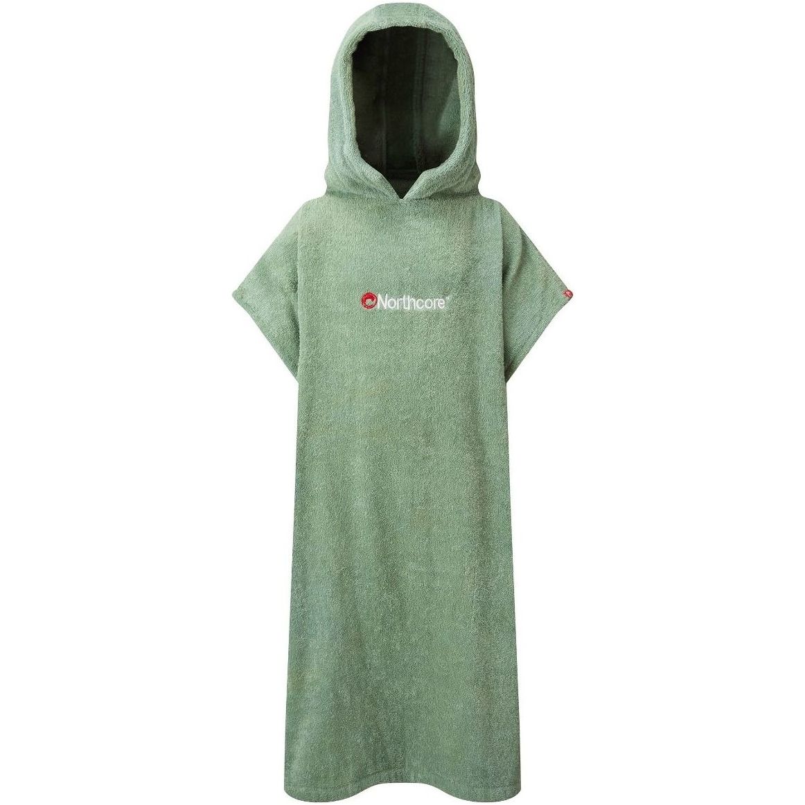2025 Northcore Kids Beach Basha Hooded Towel Changing Robe / Poncho NOCO24D - Green